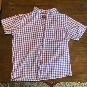 Van Heusen Purple/Blue - Short Sleeve Button Up